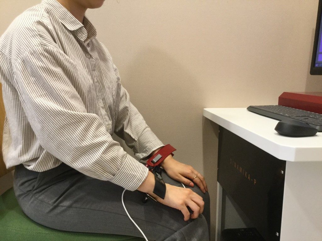 ▲ストレス・脳波チェック