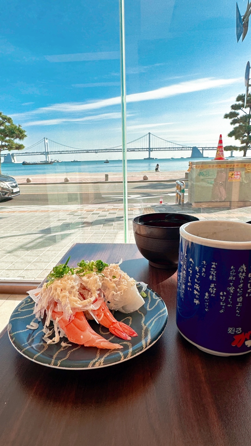 【釜山グルメ】広安里海水浴場目の前で日本のがってん寿司